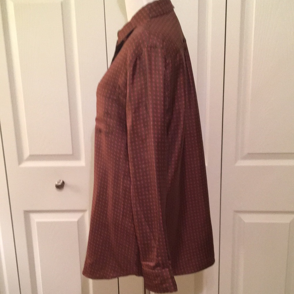 Banana Republic silk print button up shirt size M - Picture 3 of 6
